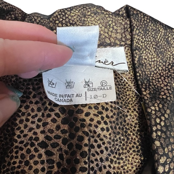 Vintage Lori Weidner - Women’s Metallic Open Blazer Sz 10 - Picture 4 of 6